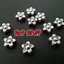 10 Perline distanziatore Fiore - Argento (8mm)