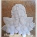 Stampo angelo con fiori in gomma siliconica da colata