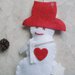 Addobbi natale - 2 pupazzi palla di neve, decorazione natalizia interamente fatti a mano, idea regalo, amore