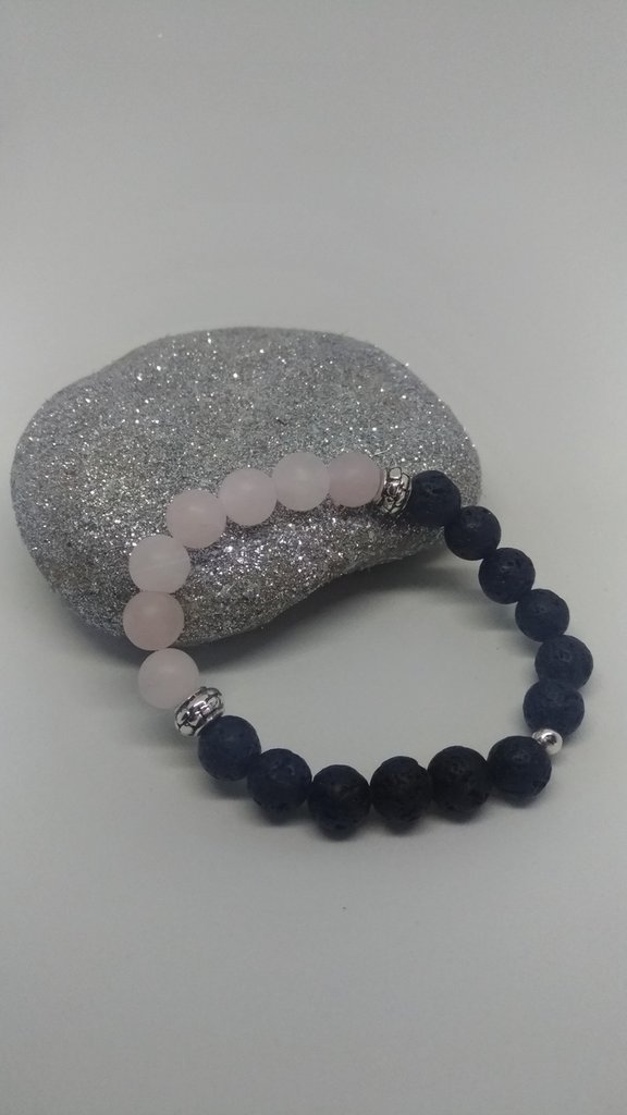 MILAKOO Bracciale in pietra naturale Bracciale Bracciale in quarzo rosa