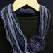BOCAR Set Gioielli Collana E Orecchini Con Fiore Blu Scuro - Acrilico E Lega, Lunghezza 47+6,9 Cm, Regalo Per Donne In Scatola