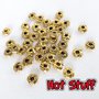 10 Perline distanziatore piatto a forma di filo arrotolato - Oro antico (6x2mm)