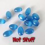 1 Perline Occhio di gatto - Blu (12x8mm)