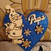 Cuore in legno con fommy glitterato