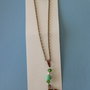 COLLANA E ORECCHINI *FLOWER GREEN* CATENA BRONZO