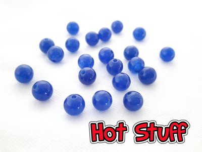 10 Perline Giada tondo liscio - Blu (6mm) 10 Perline Giada tondo liscio - Blu (6mm)