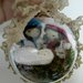 Pallina di Natale con dentro mini natività amigurumi.
