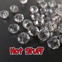 Filo (72) Perline di Vetro Cristallo rondella Sfaccettato - Grigio chiara (8x6mm)