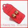 Orecchini Lobo Perno Natale  Mod." Biscotto Renna rudolph " lobo idea regalo Bambina ragazza donna fimo cernit kawaii dolcetti