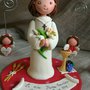 cake topper statuina comunione bimba