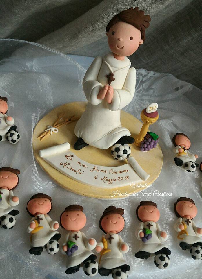 cake topper comunione calcio