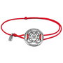 Bracciale di corda con pendente charm in argento Yantra Ganesha, fatto a mano