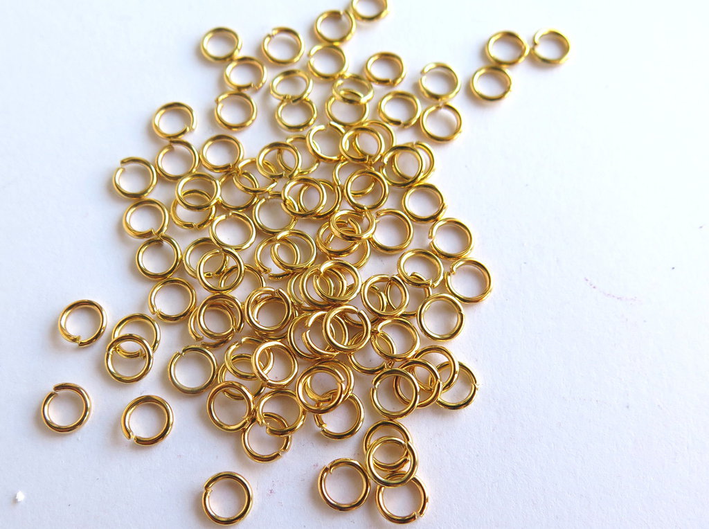 200 Anellini Aperti Da 3 Mm In Rame Anticato - Calibro 24 (0,5 Mm) Per Bigiotteria E Fai Da Te