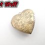 1 Medaglione di Cuore con porta foto interno - Bronzo (29mm)