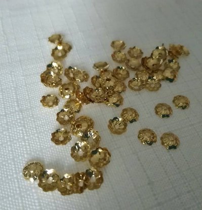 lotto 100 pezzi coppette copriperla colore oro lotto 100 pezzi coppette copriperla colore oro