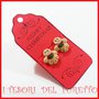 Orecchini Lobo Perno Natale  Mod." Gingerbread pandizenzero  biscotto agrifoglio" lobo idea regalo Bambina ragazza donna fimo cernit kawaii dolcetti