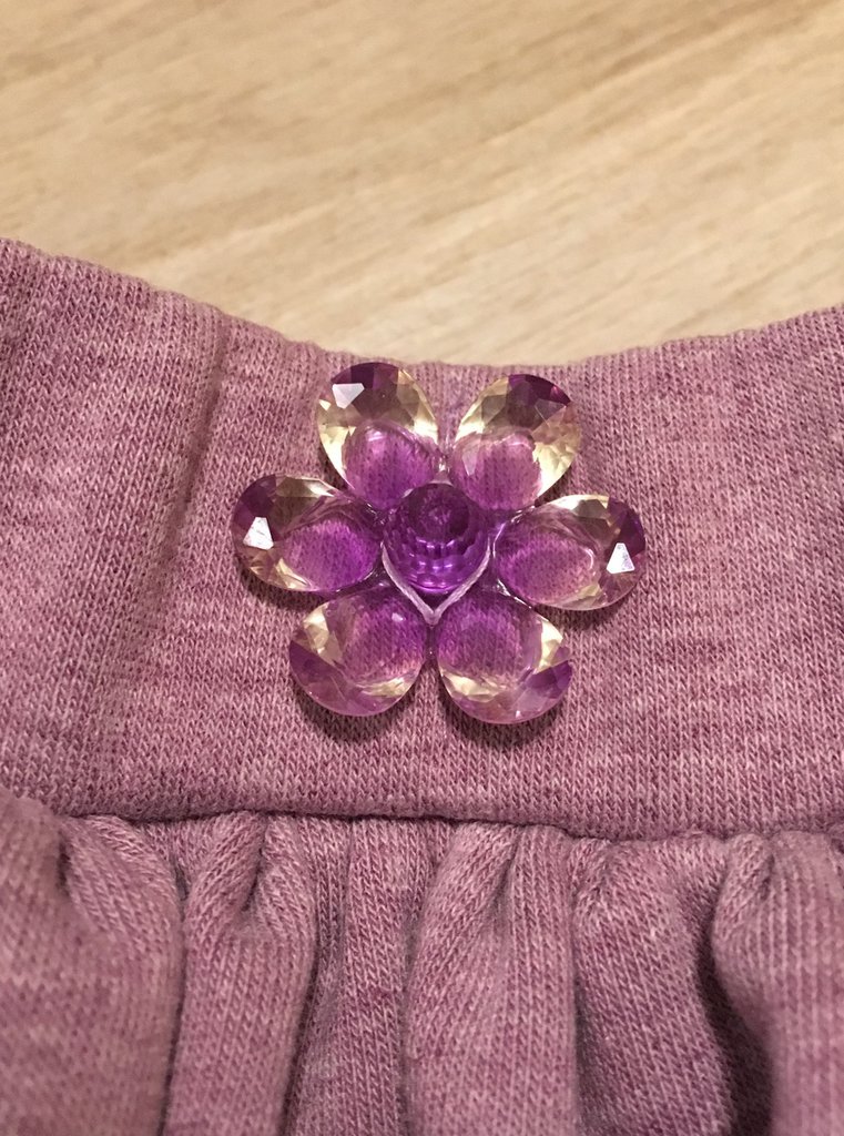 Gonna arricciata lilla con profilo in raso e bottone gioiello - Bam ...