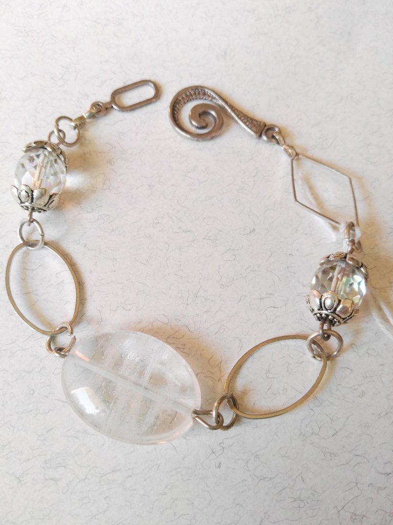 Bracciale Stretch con Ametista con Piastrina in Argento 925 Fiore della Vita 15 mm
