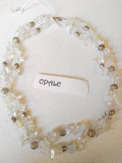 Collana Con Ciondolo A Cuore In Opale E Argento Sterling 925 | Zirconi AAA, Ipoallergenica | Catena 45+3 Cm | Gioiello Regalo Per Donna