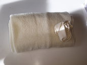 Sciarpa ad anello in lana color panna