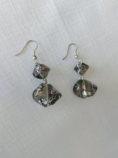 orecchini con perline in vetro di murano orecchini con perline in vetro di murano