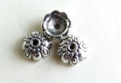 10  capsule per perle in argento tibetano acrilico FER 53