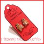 Orecchini Lobo Perno Natale  Mod." Omino zenzero bastoncino zucchero  biscotto gingerbread " lobo idea regalo Bambina ragazza donna fimo cernit kawaii dolcetti