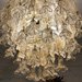 Fiori appesi o gocce, ricambi per lampadari di Venini, Carlo Scarpa, Vistosi, in vetro soffiato di Murano, color polvere oro
