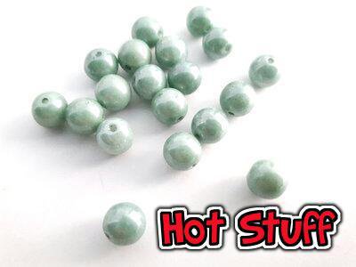 10 Perline di vetro Ceco Druk opaca - Verde ceramico (6mm) 10 Perline di vetro Ceco Druk opaca - Verde ceramico (6mm)