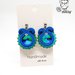 Orecchini in soutache sui toni del blu e verde