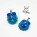 Orecchini in soutache sui toni del blu e verde