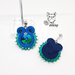 Orecchini in soutache sui toni del blu e verde