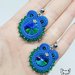 Orecchini in soutache sui toni del blu e verde