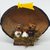 Presepe di cani chow chow in fimo nella noce di cocco, presepe in miniature come idea regalo natale per amanti dei cani