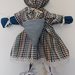 Graziosa bambola realizzata a mano con strofinacci merletti e presine