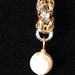 Collana Artigianale Color Oro e Argento Lucido con Maglie Bizantine e Perle di Maiorca