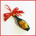 Addobbo decorazione per albero di Natale da appendere  " Panettone e bottiglia spumante champagne " Fimo cernit Kawaii regalo personalizzabile  con  nome