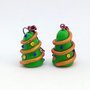 Orecchini natalizi con albero di Natale, gioielli in fimo natalizi come regalo di Natale per donna