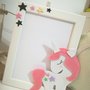 Cornice unicorno Idea regalo bambini Battesimo compleanno Personalizzabile con nome