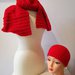 coordinato sciarpa e cappello rosso 