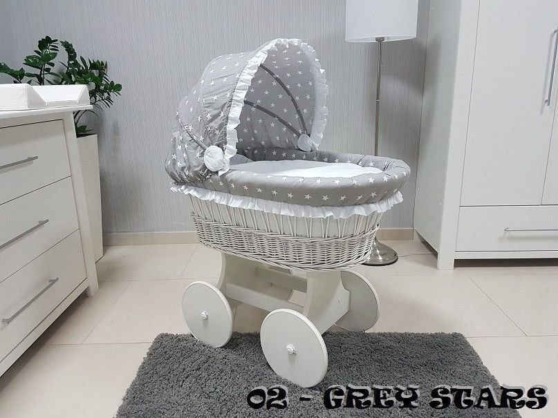 culla vimini con ruote