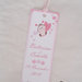 etichette segnaposto segnalibro battesimo coccinella rosa personalizzabile