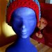 Blue and Red Spiral Hat