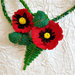 Parure Collana girocollo e Orecchini con fiori Papavero earrings, peline, handmade, jewel, accessories,gift ideas, anniversary, holidays
