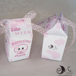 portaconfetti nascita e battesimo milk box baby milk baby girl
