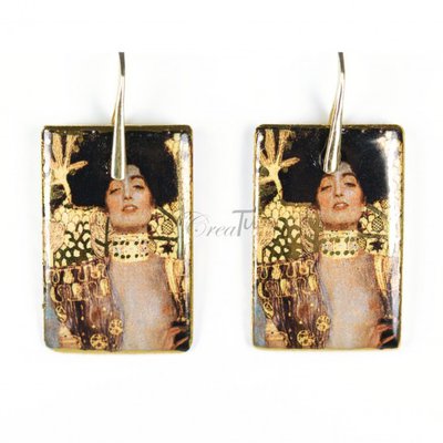 ORECCHINI PENDENTI IN ARGENTO 925 PLACCATO ORO E PORCELLANA ORECCHINI PENDENTI IN ARGENTO 925 PLACCATO ORO E PORCELLANA