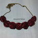 Collana con rose bordeaux di raso 2