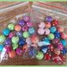 Lotto 25 perle acrilico 8 mm con strass colori misti