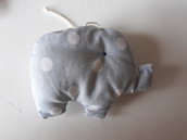 Bomboniera/segnaposto: Cuscinetto per confetti Elefantino in piquet imbottito