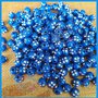 Lotto 25 perle acrilico 8 mm con strass BLU